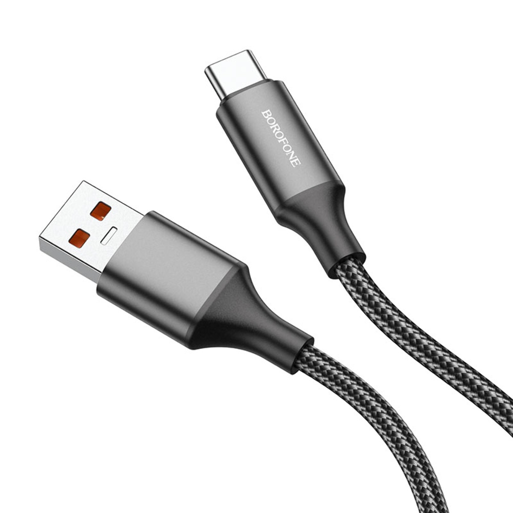 Кабель Borofone BU32 с дисплеем USB to Type-C QC 1.2m black | MasterClub