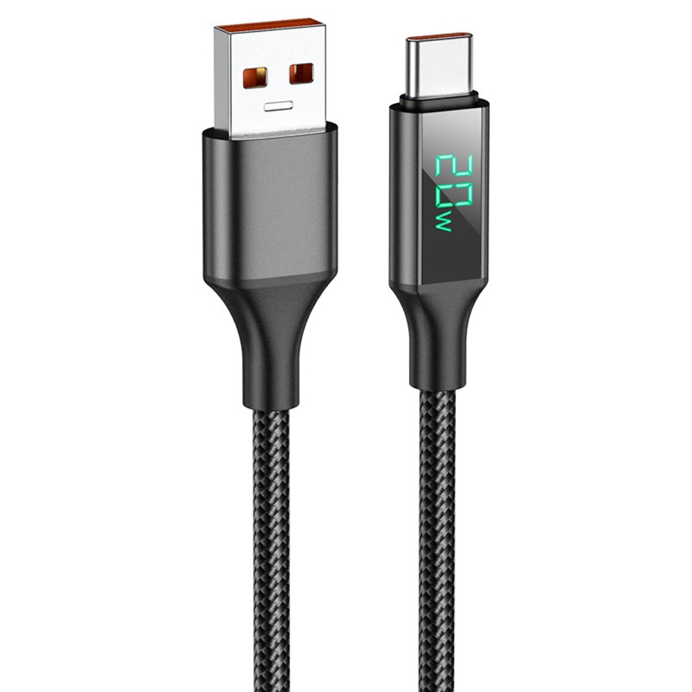 Кабель Borofone BU32 с дисплеем USB to Type-C QC 1.2m black | MasterClub