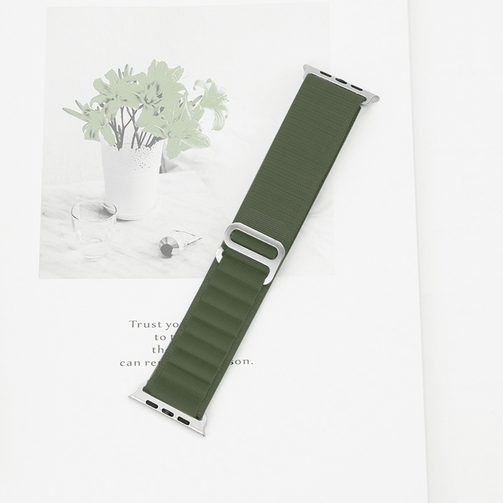 Ремешок нейлоновый Hoco iWatch WA13 alpine loop 42/ 44/ 45/ 49mm green | MasterClub