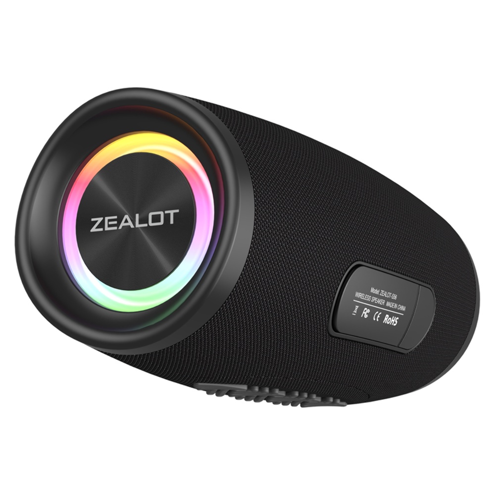 Портативная Bluetooth колонка ZEALOT S56 TWS с LED подсветкой