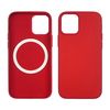 Чехол Leather Case with MagSafe для Apple iPhone 12 Pro Max  02 красный