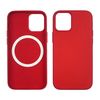 Чехол Leather Case with MagSafe для Apple iPhone 12 mini  02 красный