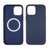 Чехол Leather Case with MagSafe для Apple iPhone 12 mini  03 тёмно-синий