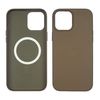 Чехол Leather Case with MagSafe для Apple iPhone 12 mini  09 серый