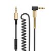 AUX кабель Hoco UPA02 2m с микрофоном чёрный