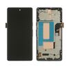 Дисплей для Google Pixel 7A с чёрным тачскрином и серой корпусной рамкой IPS