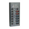 Зарядная станция Mega-Idea K367H (2 USB 2.4A, 1 Type-C PD, мультиадаптер хаб 4 USB 3.0)