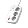 Сетевой фильтр удлинитель Ldnio SE3436 2 USB/ 2 Type-C 65W 3 розетки 3250W 2m white