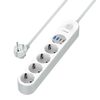 Сетевой фильтр удлинитель Ldnio SE1-C 2 USB/ 2 Type-C 20W 4 розетки 2500W 2m white