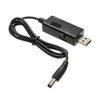 Кабель USB to DC 5.5x2.5 для роутера с преобразователем и регулировкой напр. с 5V на 5-12V 1A 0.8m черный